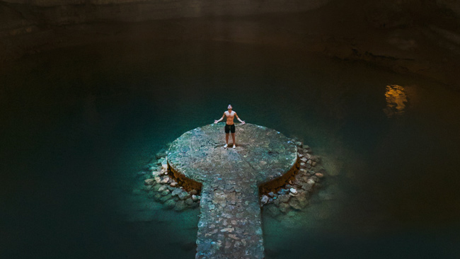 beautiful tulum cenote photograph