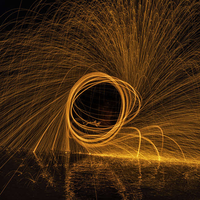 long exposure steel wool