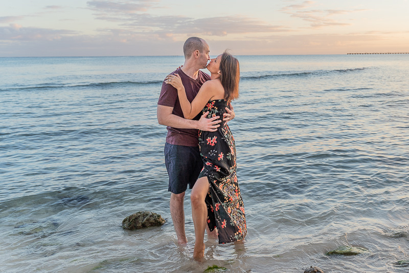Romantic couple posing at stone beach — 스톡 사진 © AnnHaritonenko #75375857