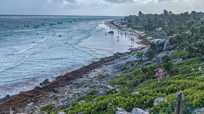 tulum maya ruin beach photography