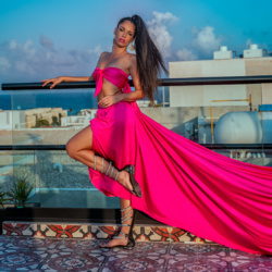flying dress photographer in cancun